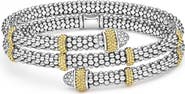 LAGOS Two-Tone Caviar Diamond Versa Wrap Bracelet