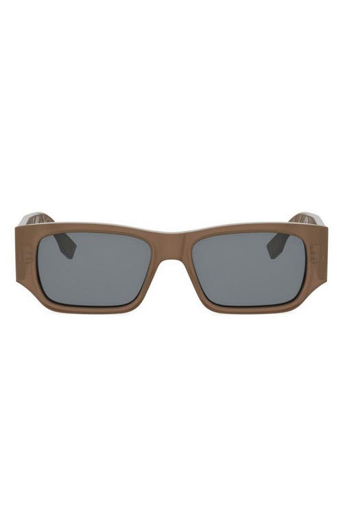 Fendi Ff Squared 54mm Rectangular Sunglasses In Brown