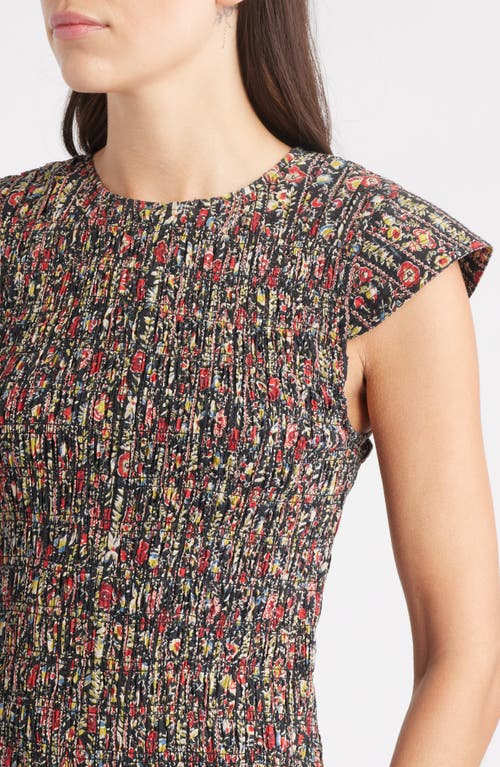 The Great . The Paramour Floral Print Midi Dress In Brown