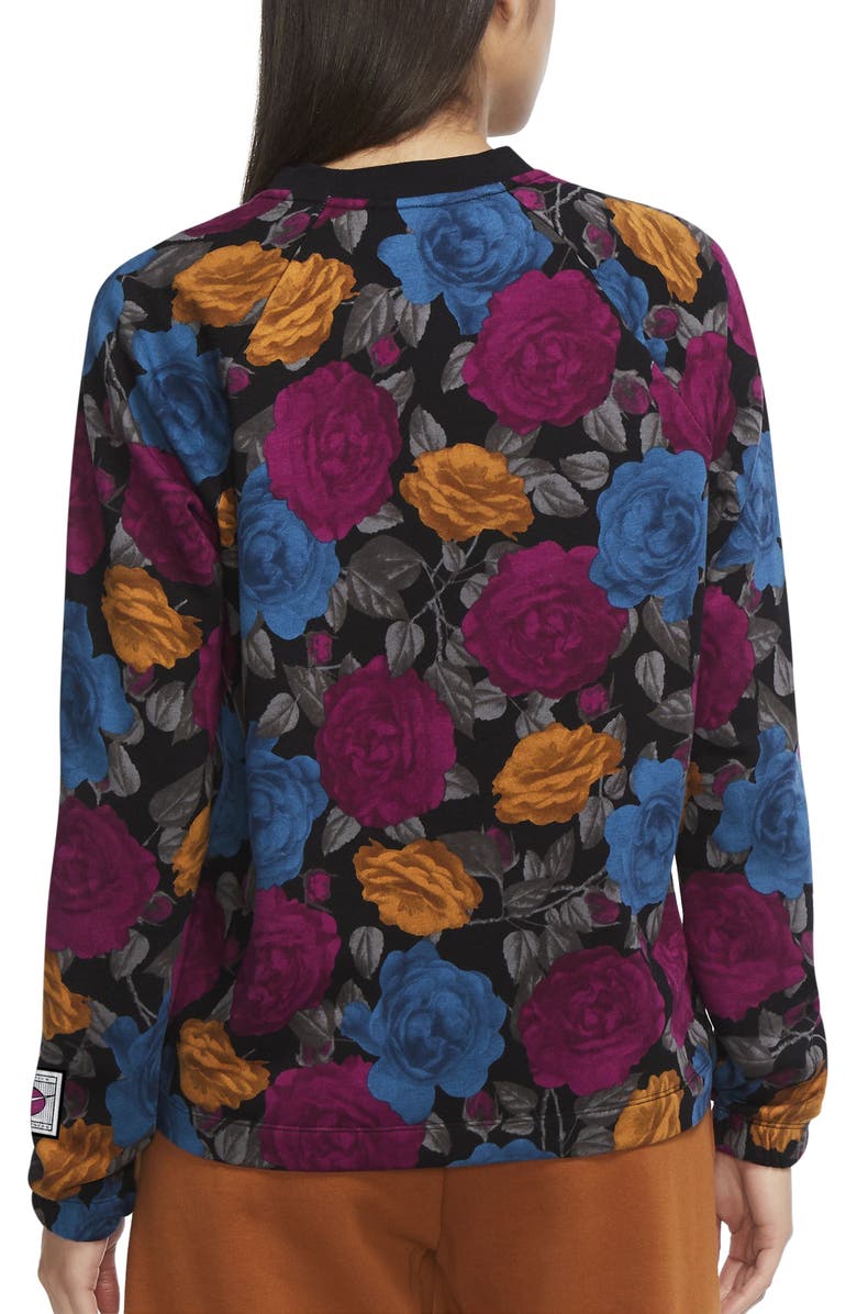 Nike Women's Sportswear Icon Clash Foral Crewneck Sweatshirt, Alternate, color, 