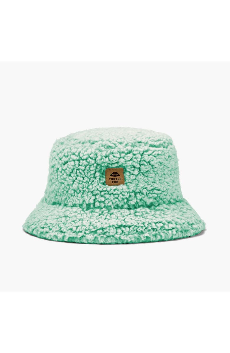 Turtle Fur Stomp Fleece Bucket Hat, Main, color, Mint Crush