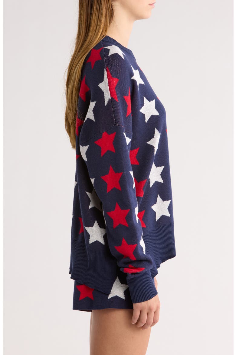 Callie Cotton Blend Sweater, Alternate, color, AMERICANA
