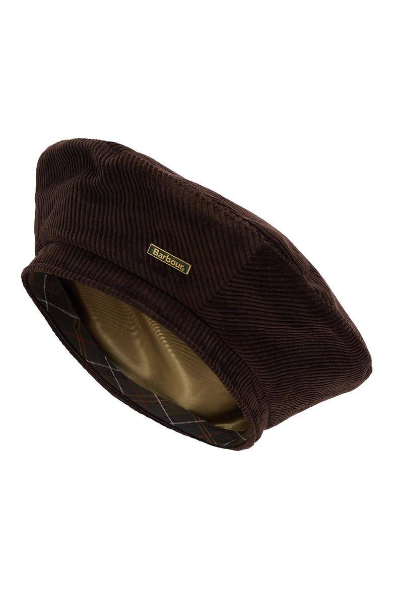 Overton Corduroy Beret, Main, color, BROWN