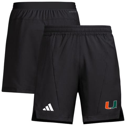 Men's adidas Black Miami Hurricanes Program Woven Training Shorts