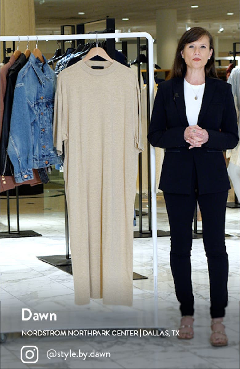 Essentials Cotton Blend T-Shirt Dress, sales video thumbnail