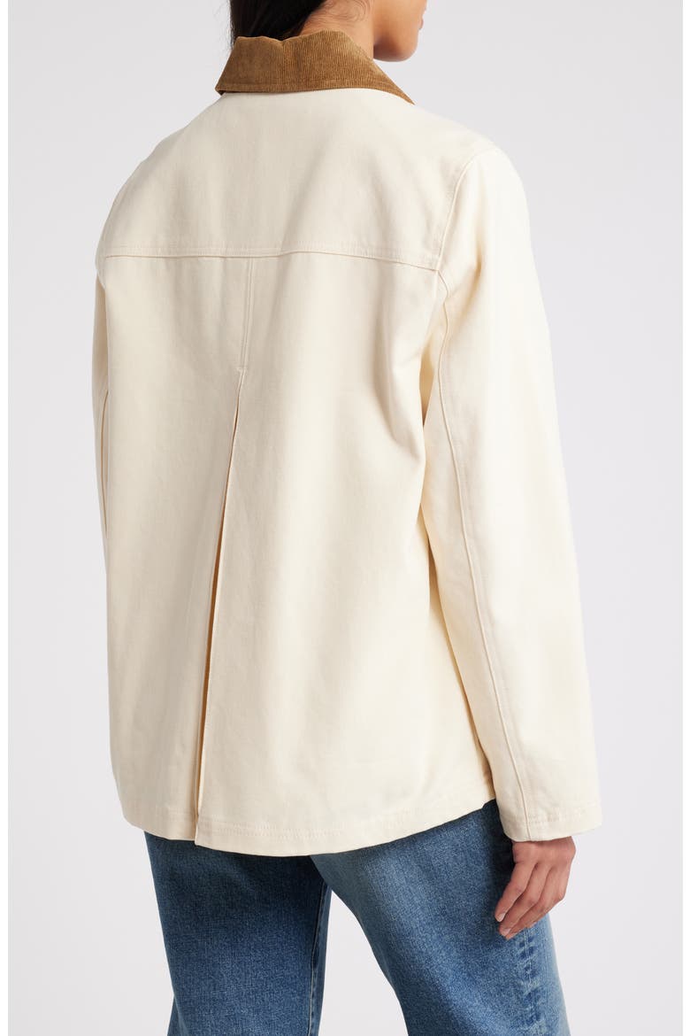 Hazel Canvas Jacket, Alternate, color, BONE