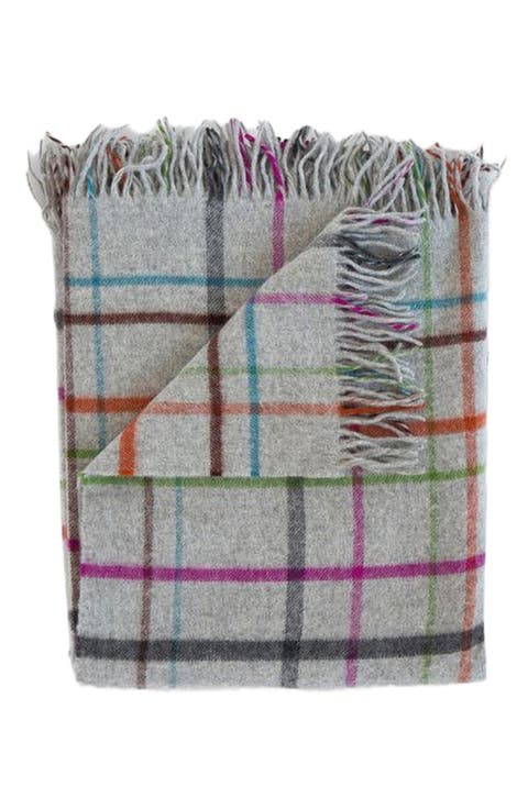 Fog Plaid Multi Throw