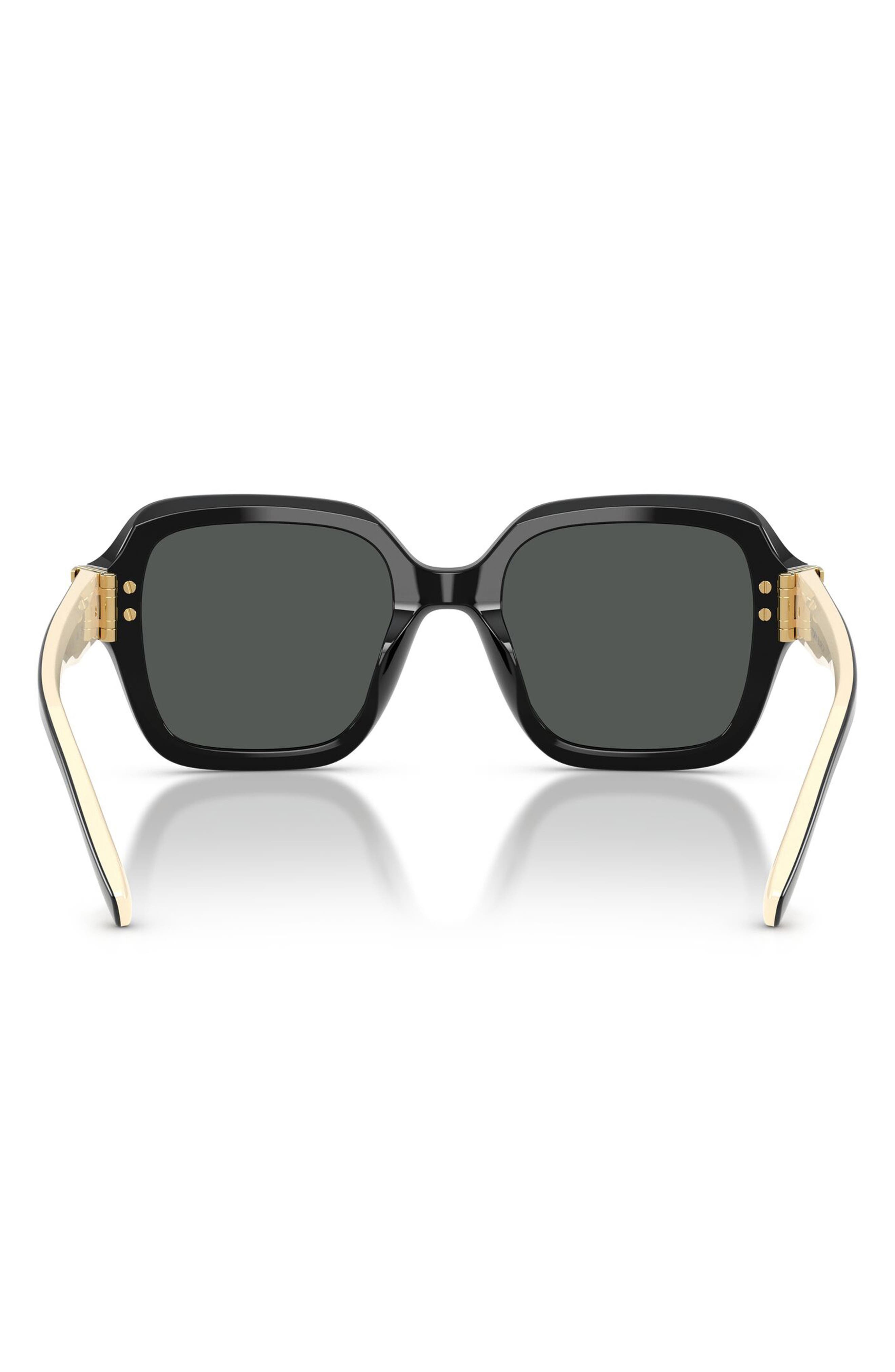 ?(51 MM LENS) TORY BURCH Black Square Eyeglasses Tory Burch TY2164U black frame main image 2
