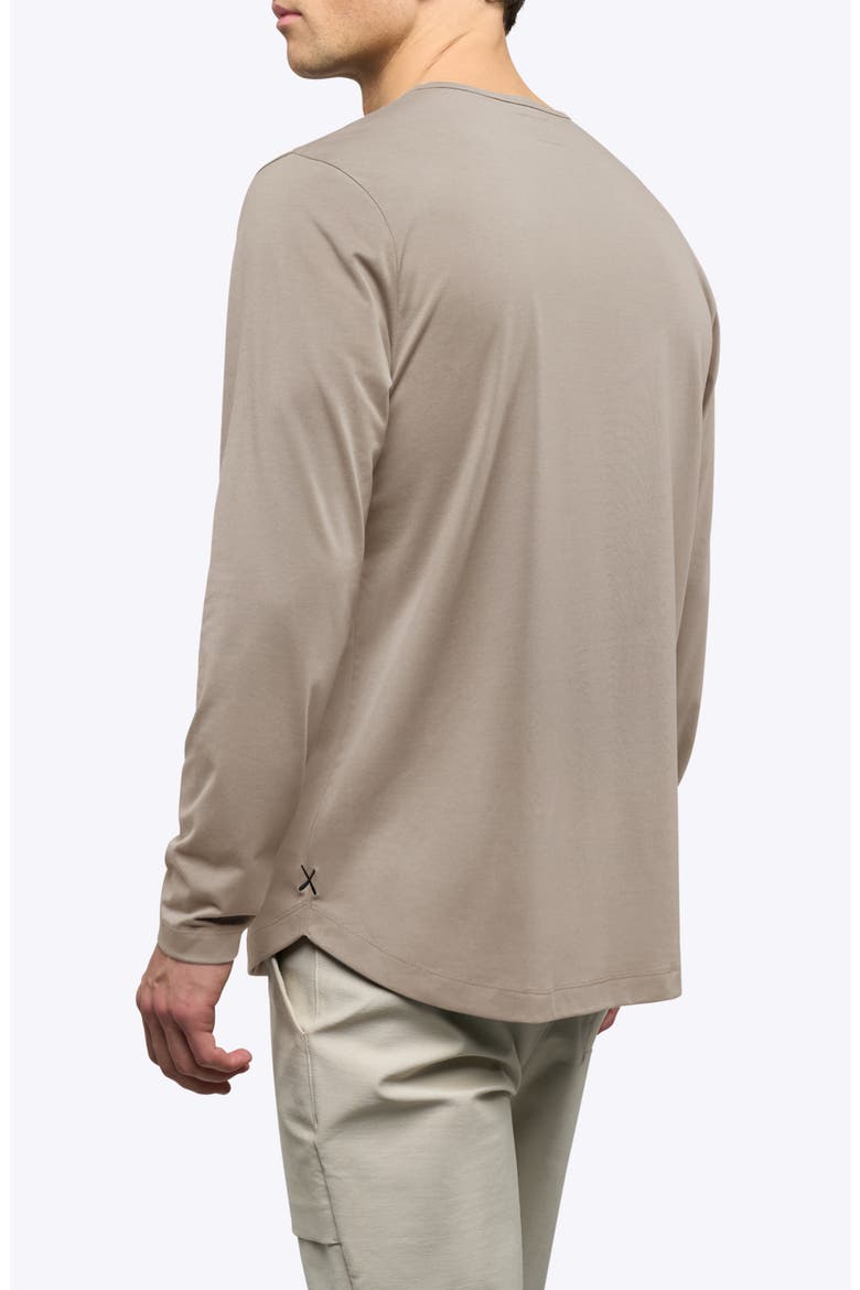 AO Curved Hem Long Sleeve Henley, Alternate, color, PURE CASHMERE