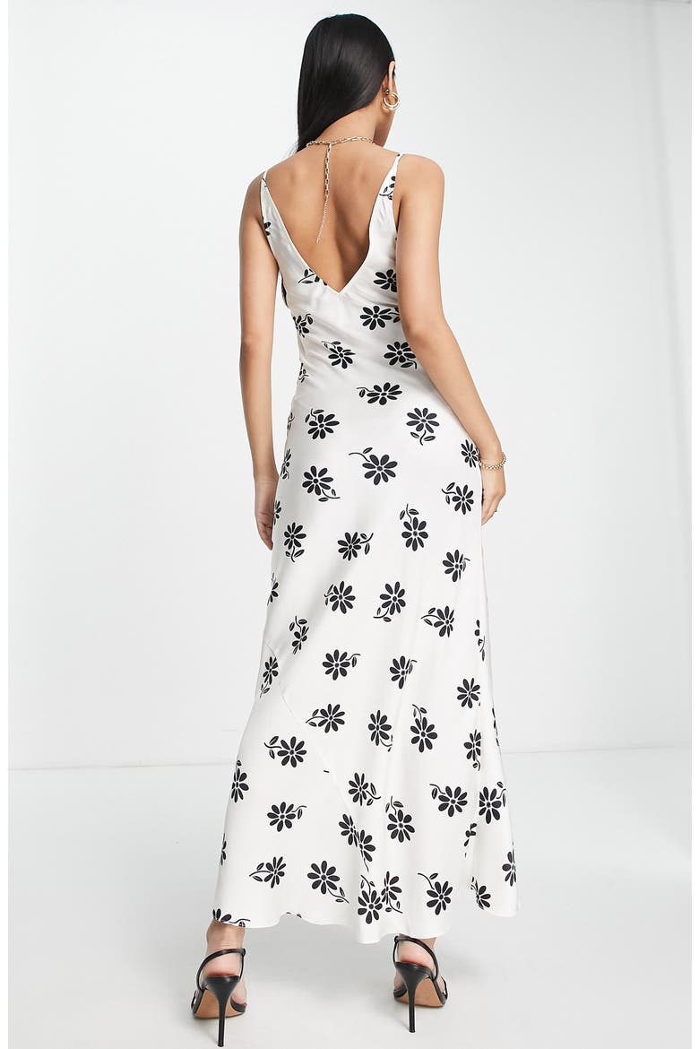 Floral Satin Maxi Slipdress, Alternate, color, WHITE MULTI