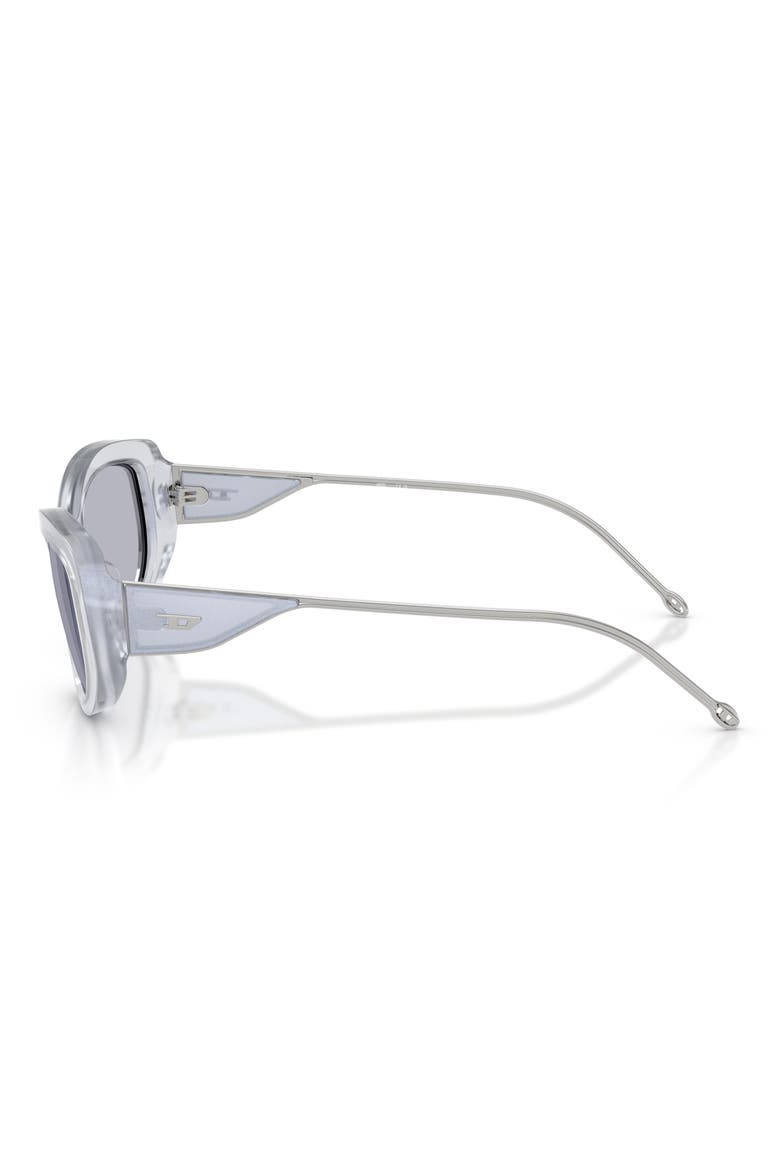 Geck-D 54mm Oval Sunglasses, Alternate, color, TRANSPARENT IRIDES/ VIOLET