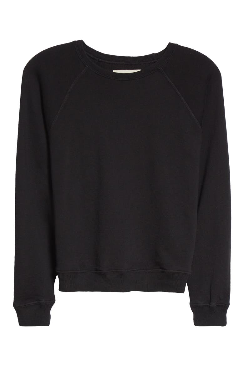 The Shrunken Sweatshirt, Alternate, color, ALMOST BLACK