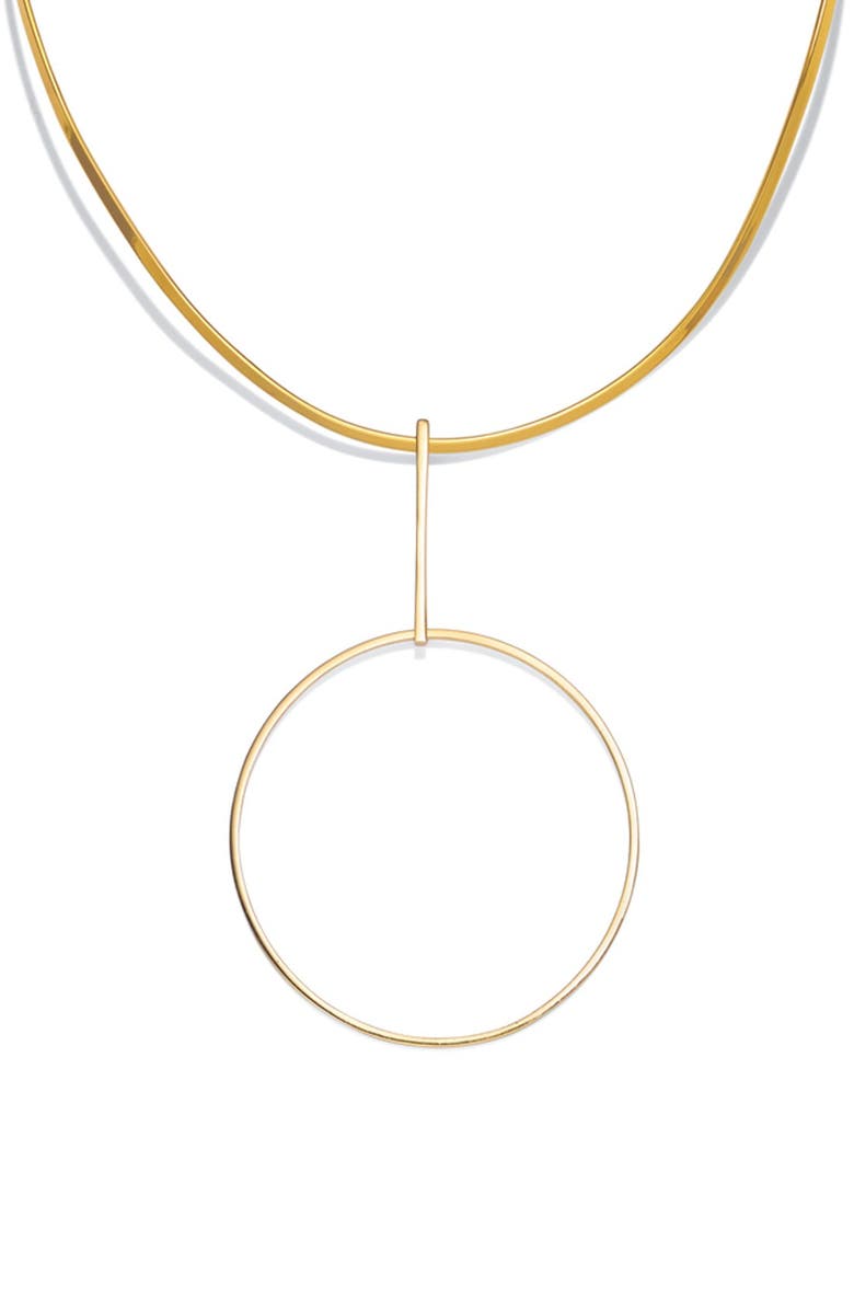 Argento Vivo Sterling Silver Argento Vivo Circle Collar Necklace, Alternate, color, 