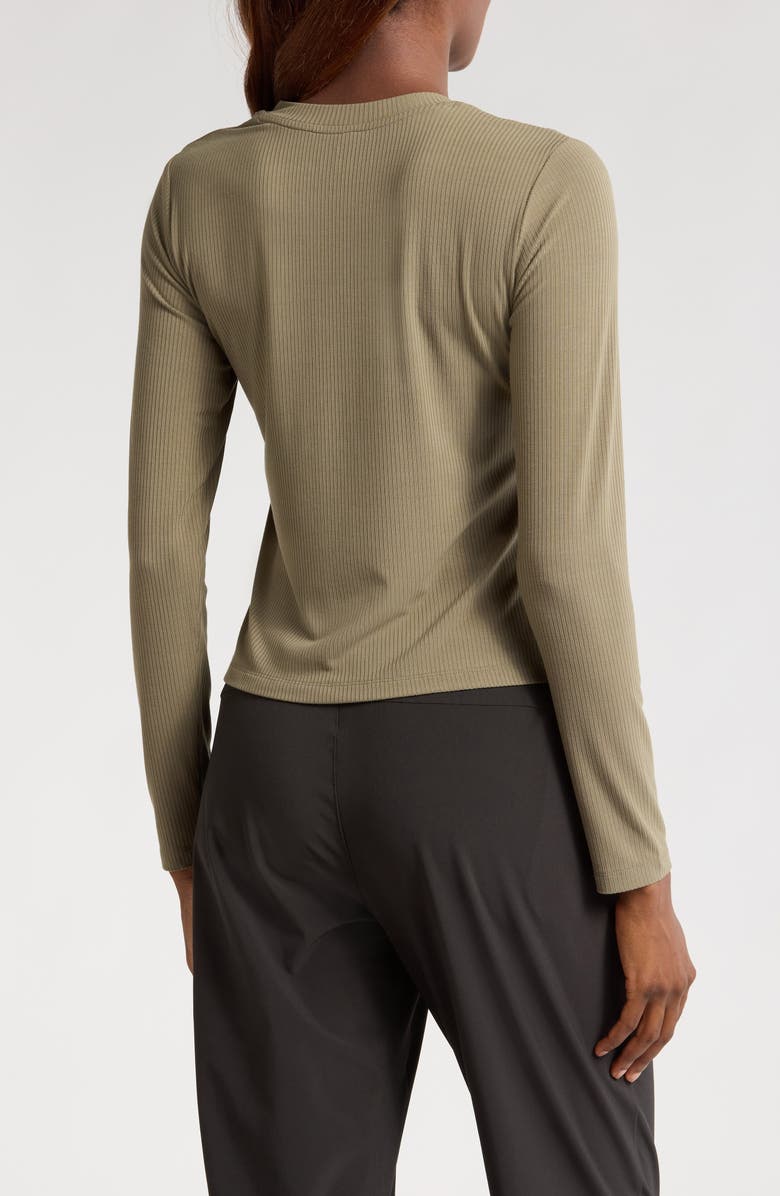 Free Fly Long Sleeve Rib T-Shirt, Alternate, color, Smokey Olive