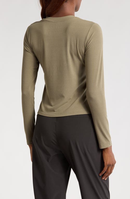 Free Fly Long Sleeve Rib T-shirt In Green