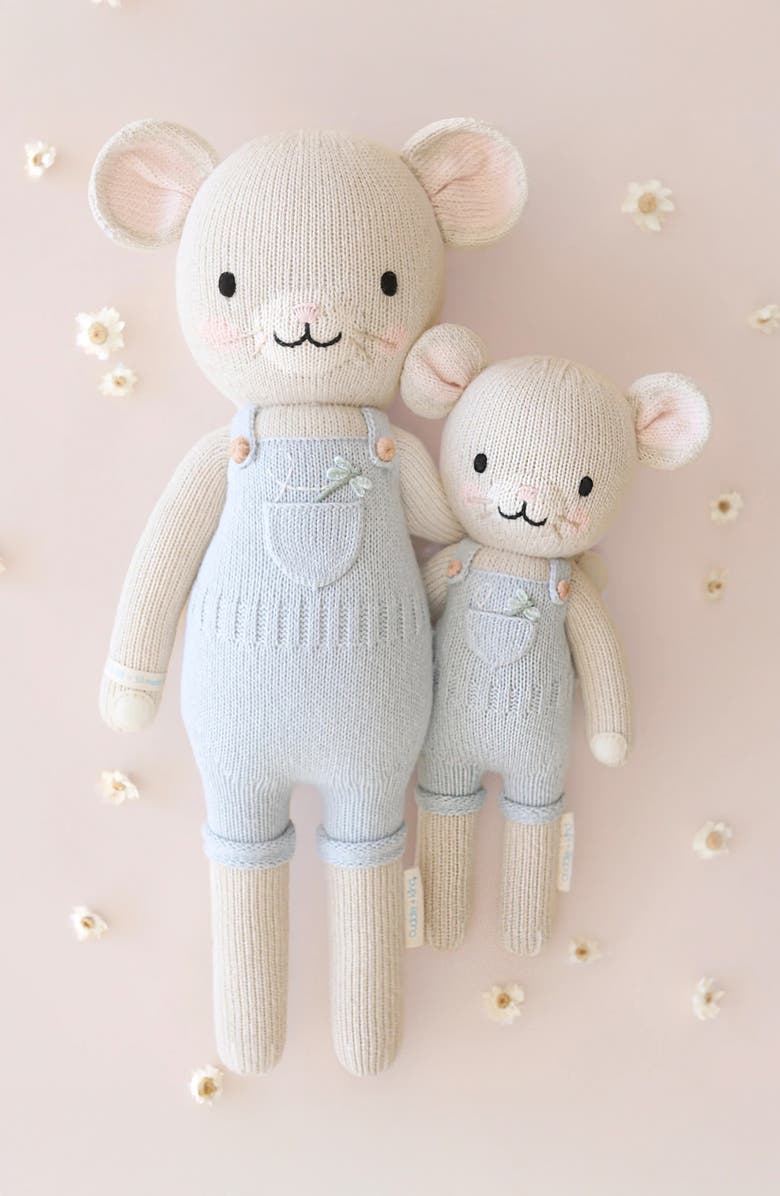 cuddle+kind Little Bailey the Mouse Stuffed Animal, Alternate, color, Blue