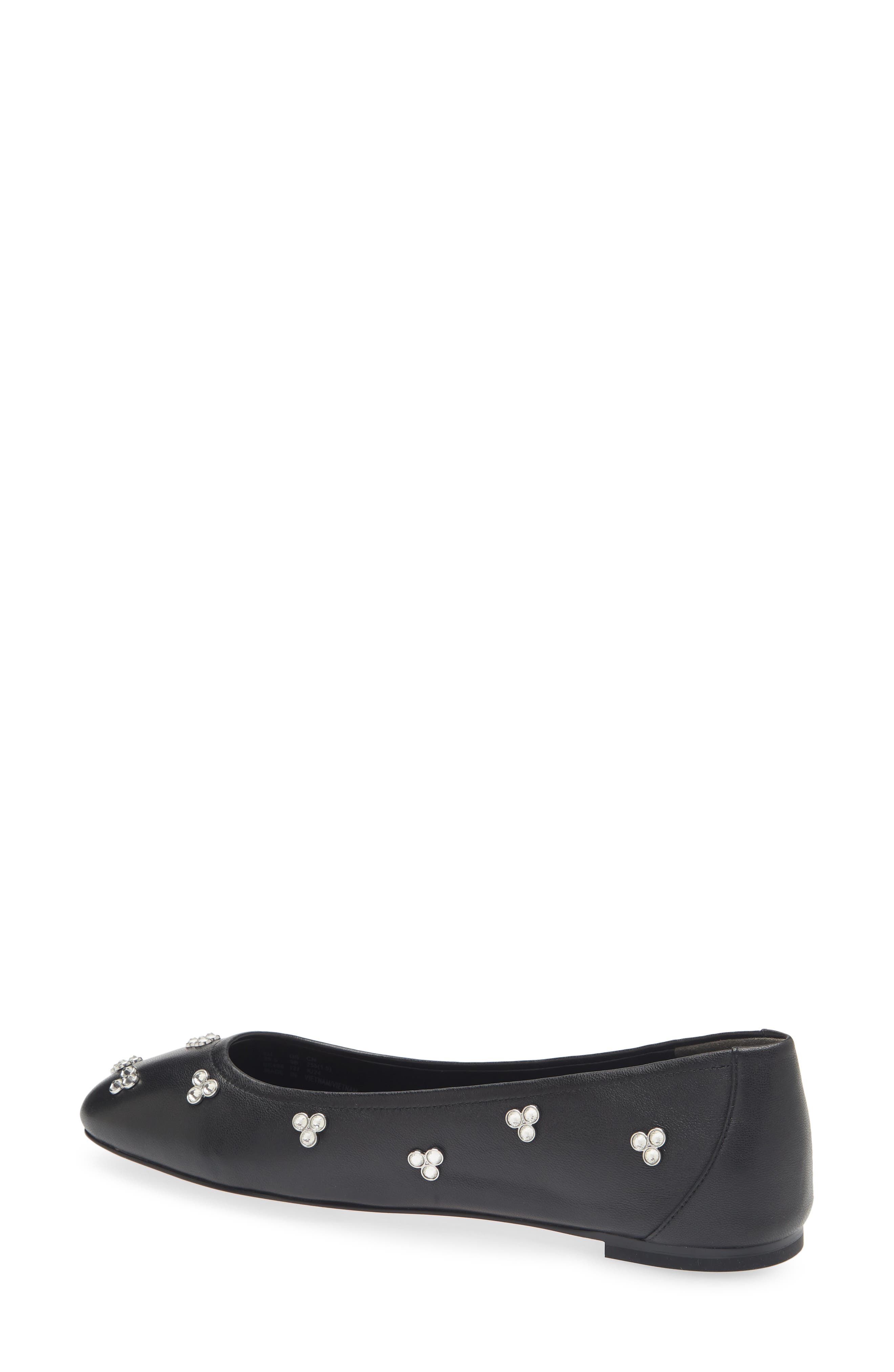 Stuart Weitzman Tammy Crystal Embellished Ballet Flat, Alternate, color, 