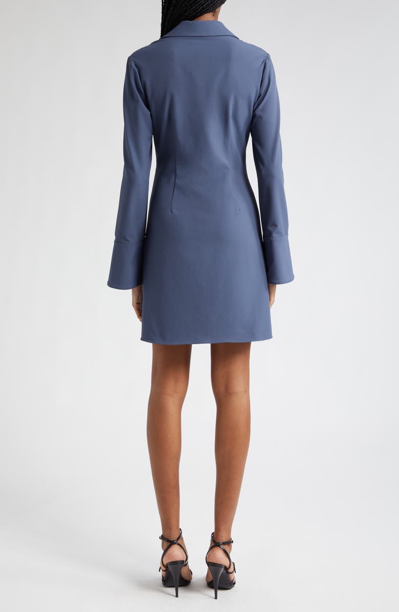 Cinq à Sept McKenna Front Twist Long Sleeve Mini Shirtdress, Alternate, color, Shadow