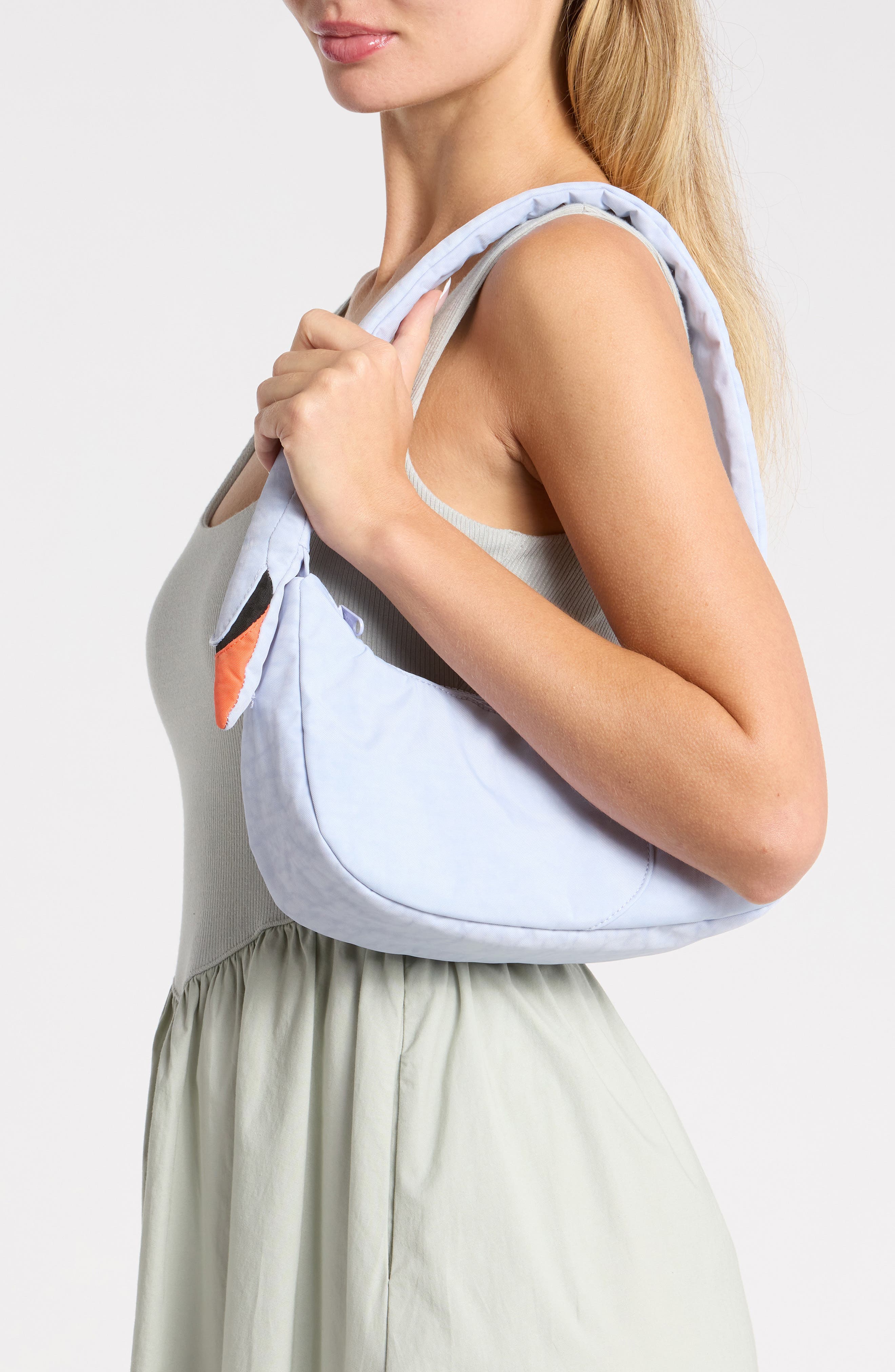 Swan Shoulder Bag, Alternate, color, LAVENDER GREY