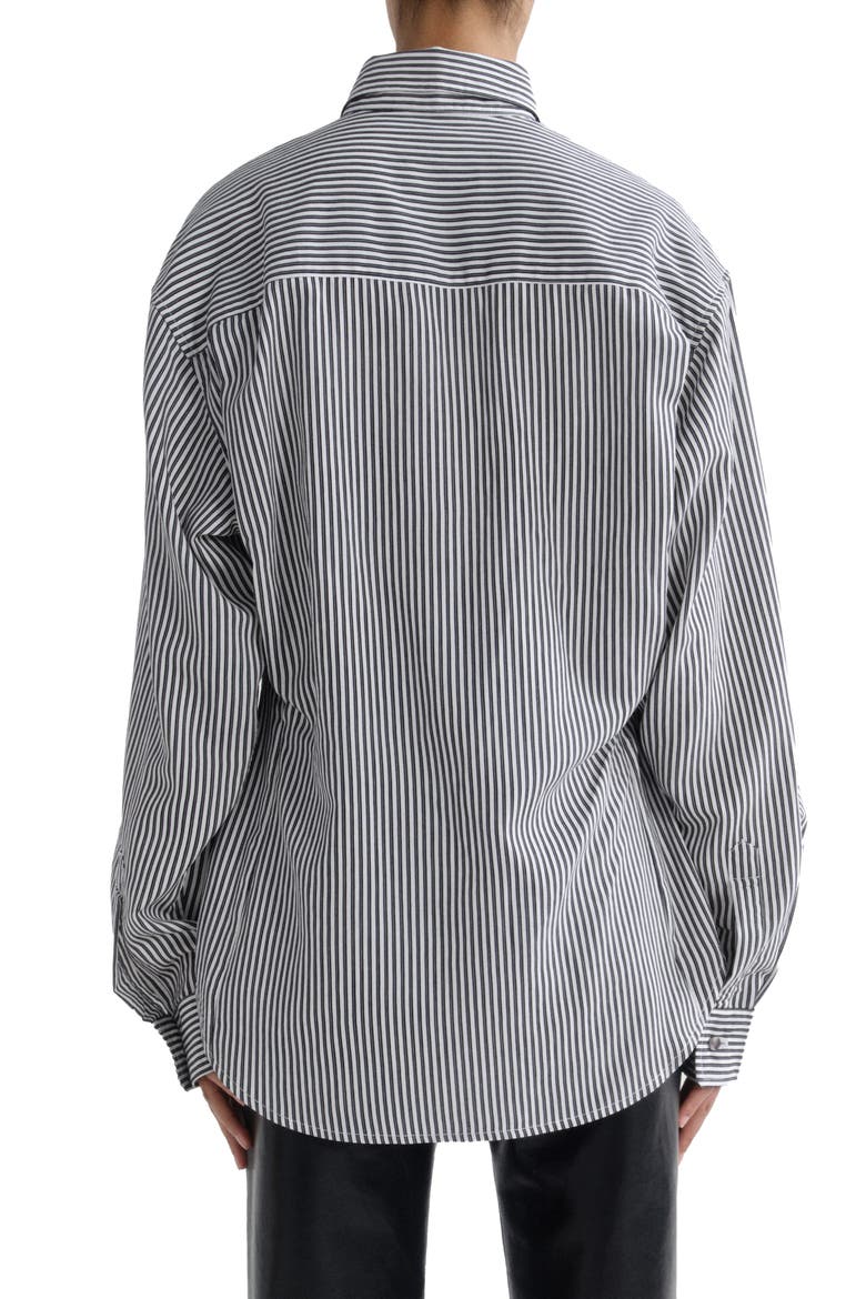 Cinch Solene Striped Shirt, Alternate, color, SOLENE STRIPE BLACK WHITE MINI