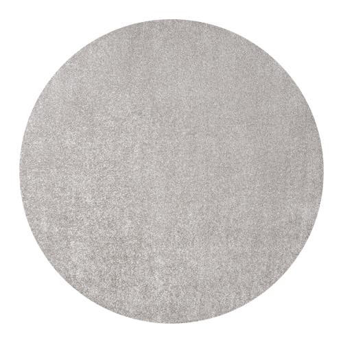 Jonathan Y Haze Solid Low-pile Round Area Rug In Slate-grey