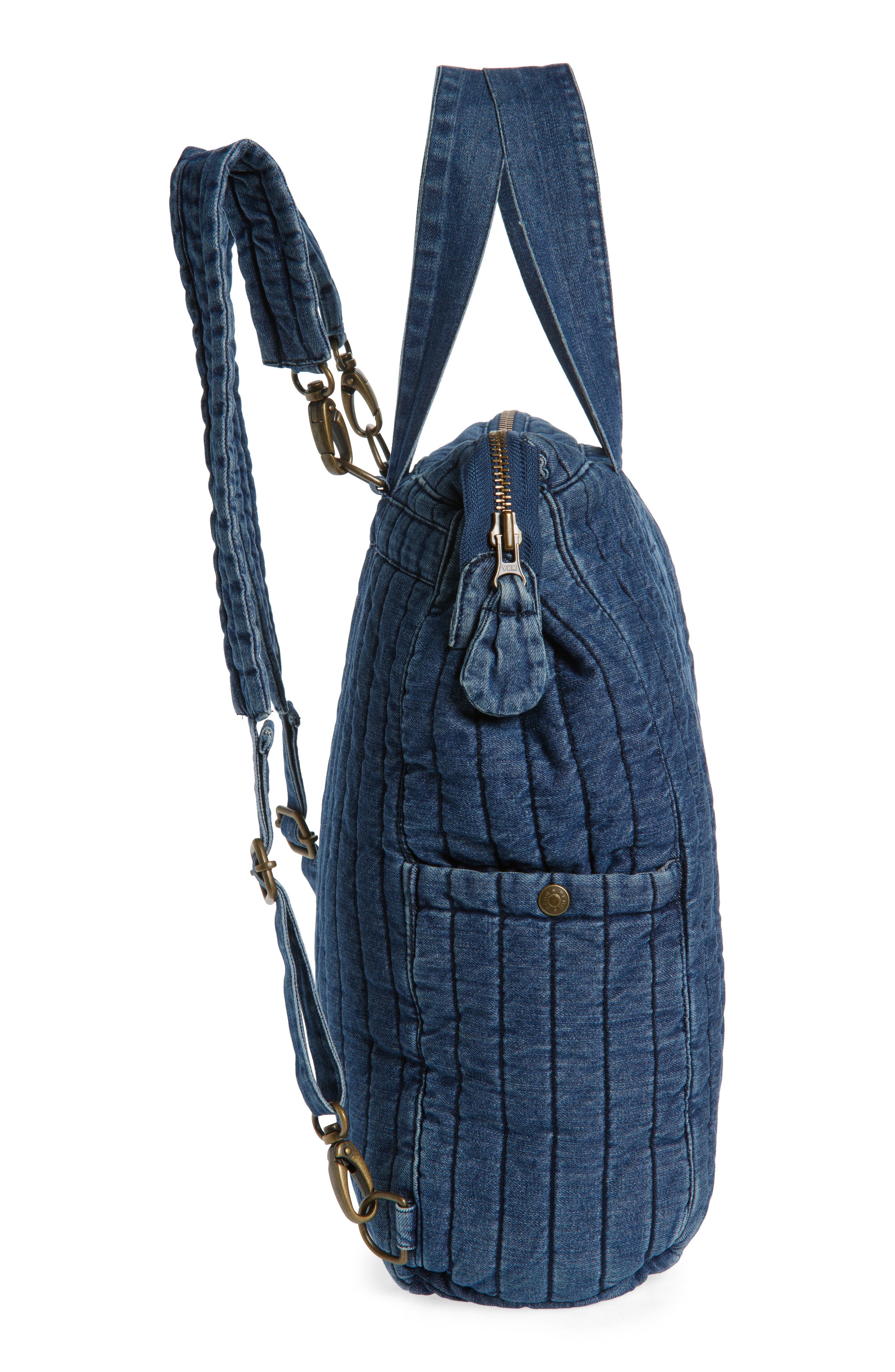 Pehr Convertible Denim Diaper Bag, Alternate, color, 