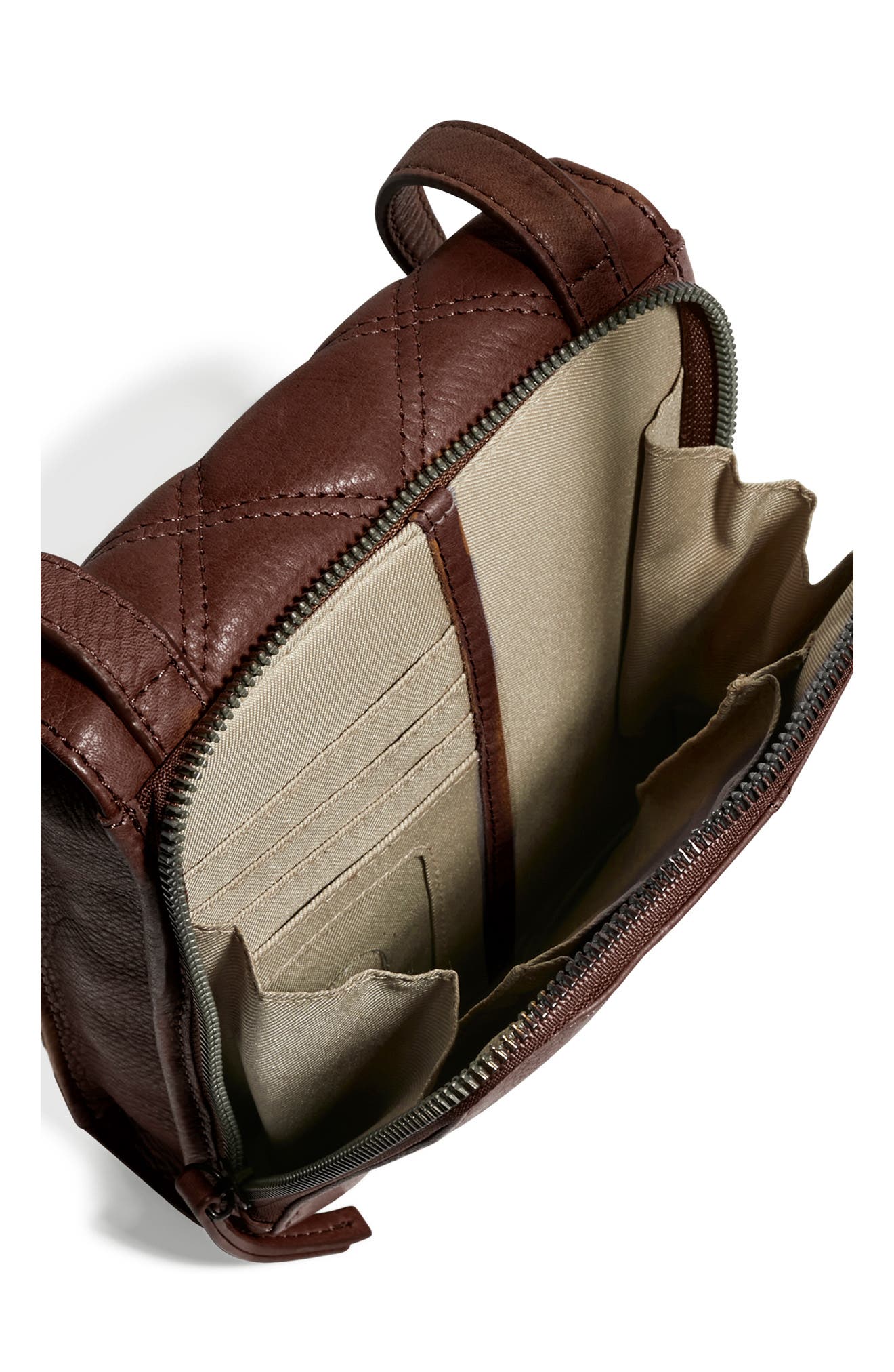 AMERICAN LEATHER CO. Kansas Quilted Leather Crossbody, Alternate, color, 