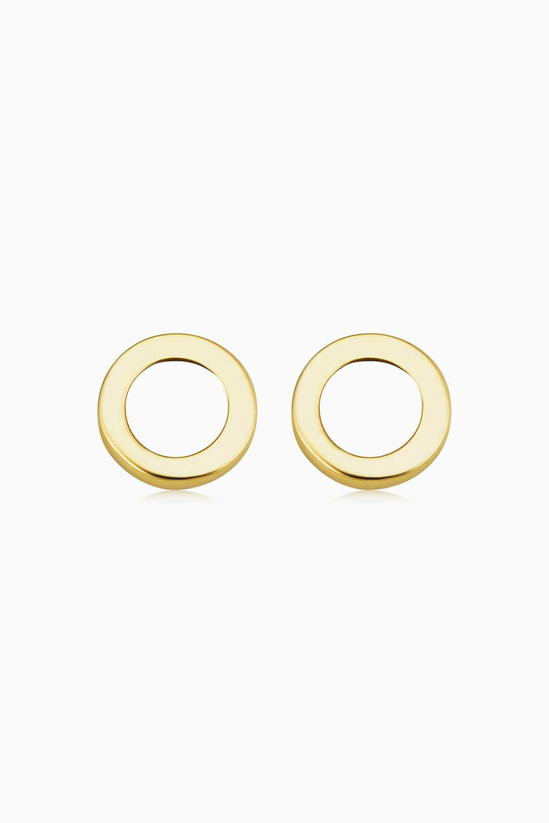 14K Yellow Gold Full Circle Studs, Main, color, Yellow Gold