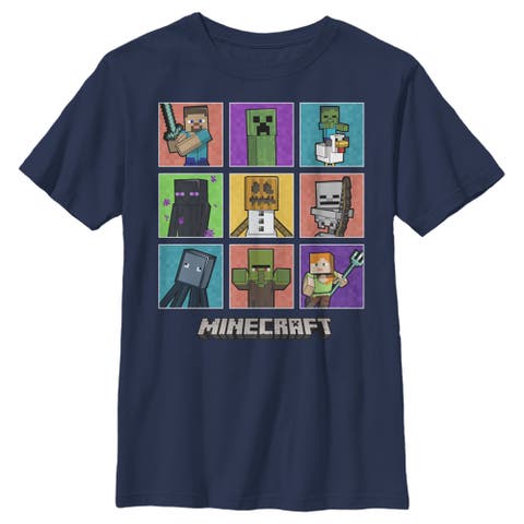 Boy's Minecraft Character Boxes  Graphic T-Shirt