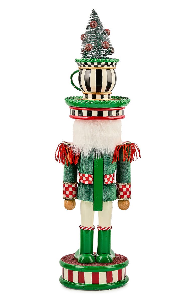 MACKENZIE CHILDS Check It Out Teacup Nutcracker, Alternate, color, Green