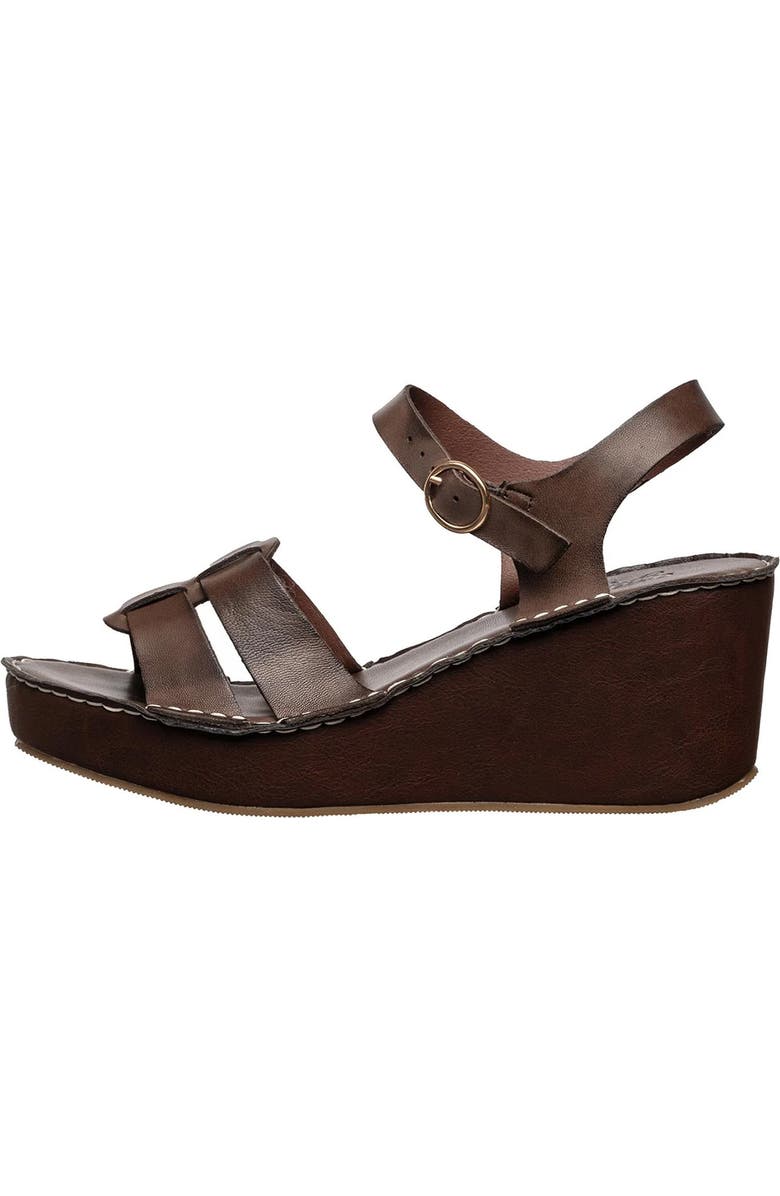 ANTELOPE Saya Platform Wedge Slingback Sandal, Alternate, color, Coffee