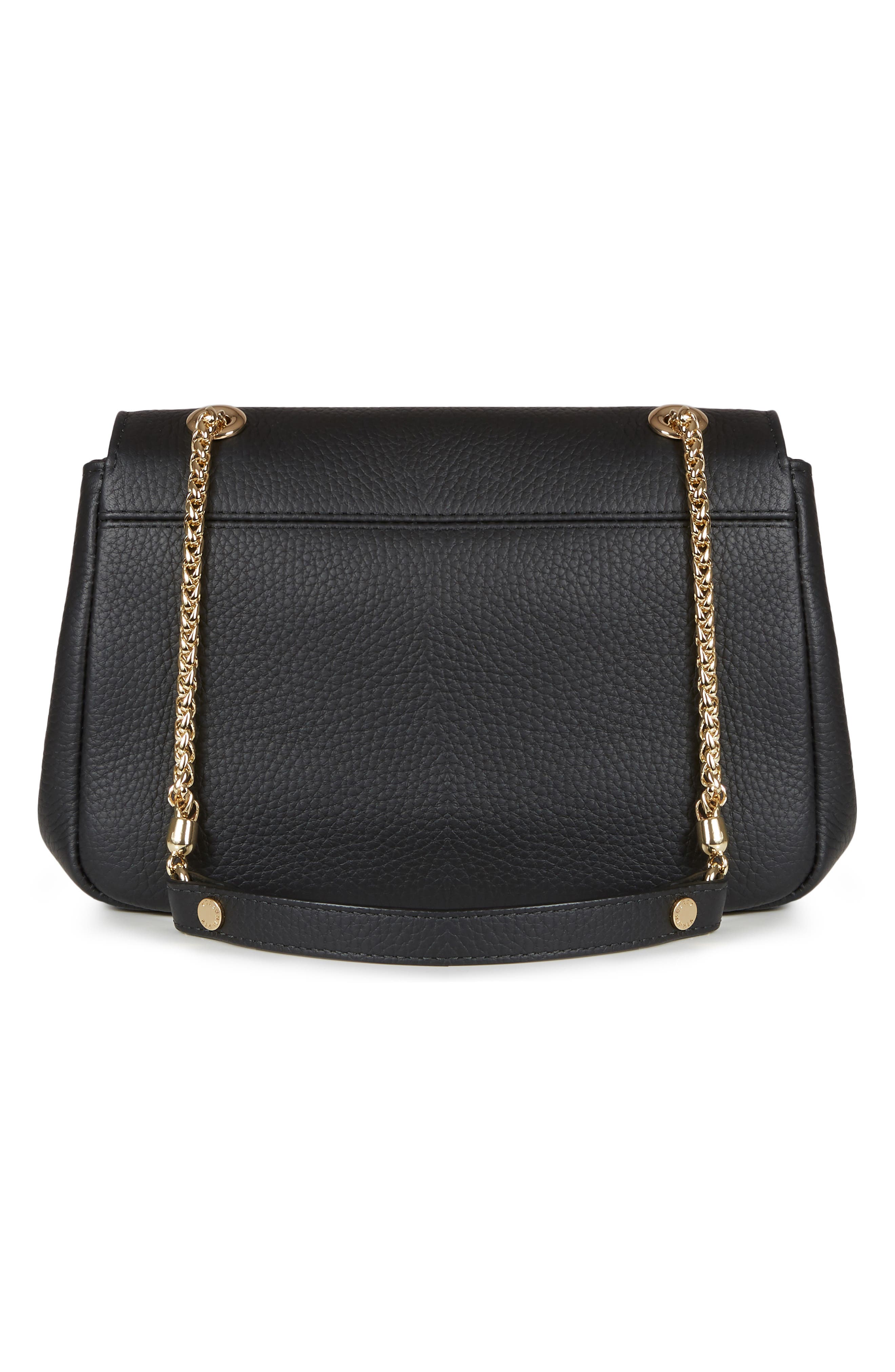 Strathberry Mini Soft Leather East/West Shoulder Bag, Alternate, color, Black