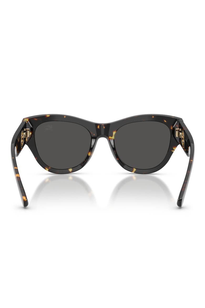 52mm Round Sunglasses, Alternate, color, YELLOW HAVANA / DARK GREY