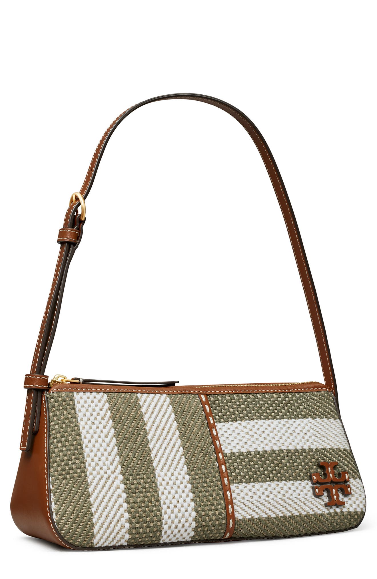Tory Burch McGraw Stripe Wedge Shoulder Bag, Alternate, color, 