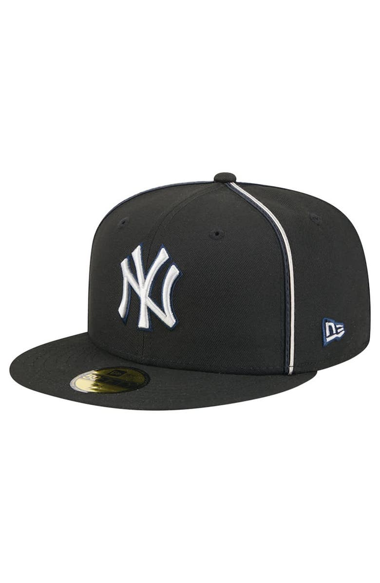 New Era Men's New Era Black New York Yankees Soutache 59FIFTY Fitted Hat, Main, color, Black