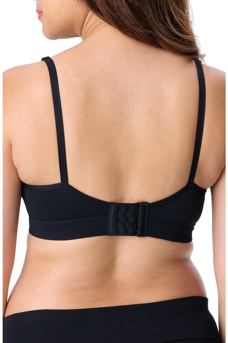 Motherhood Women's Maternity Wireless Seamless Wrap Nursing Bra, Alternate, color, Core Black