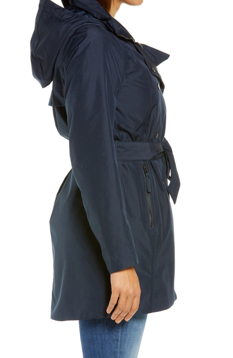 Helly Hansen Welsey II Insulated Waterproof Trench Coat, Alternate, color, Navy