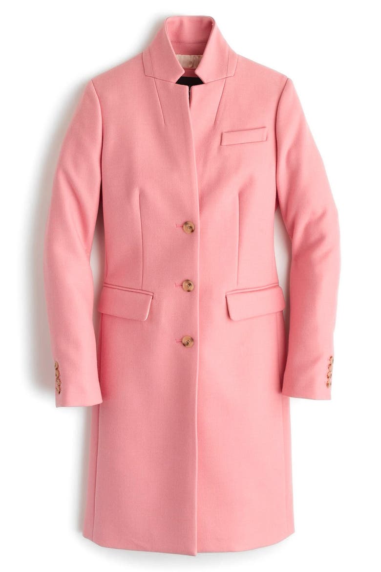 J.Crew 'Regent' Wool Long Topcoat, Alternate, color, HEATHER SORBET