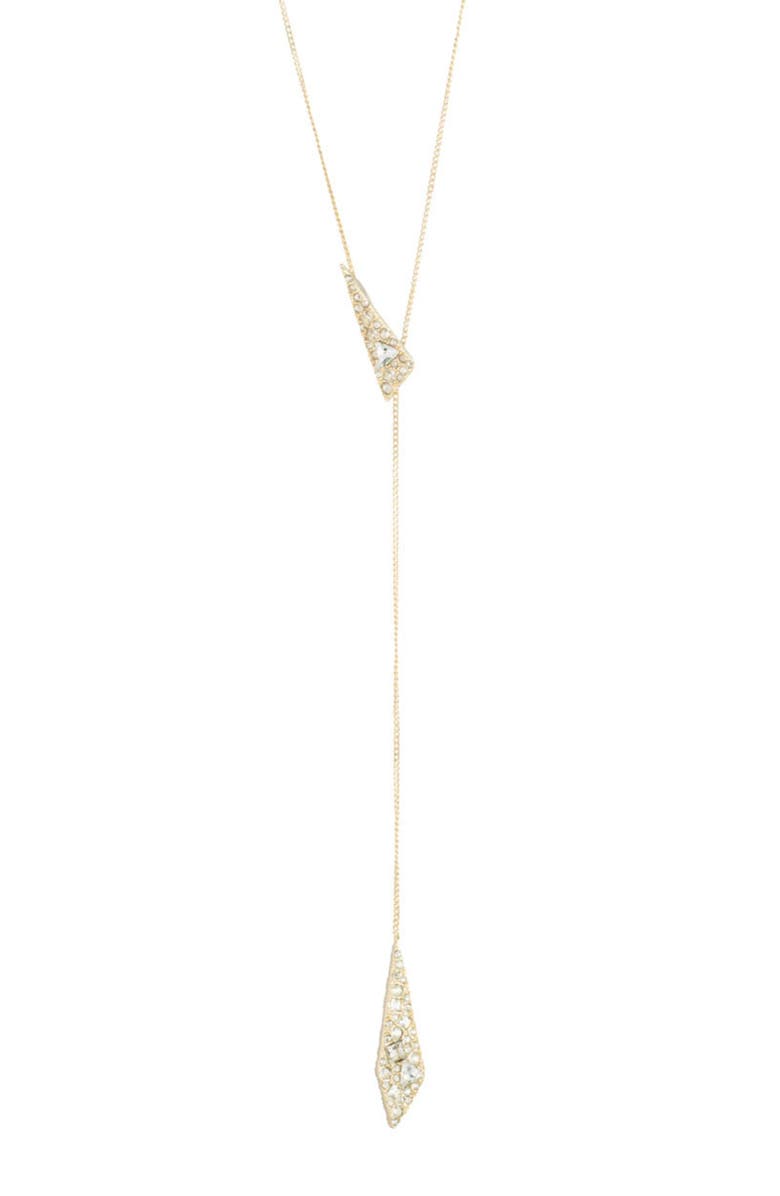 Alexis Bittar Essentials Crystal Encrusted Origami Y-Necklace, Alternate, color, 