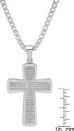 STEELTIME Men's Spanish Lord's Prayer Cross Pendant Necklace