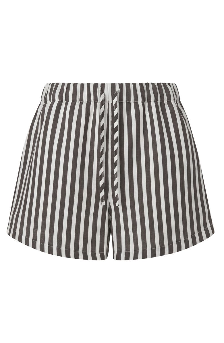 Onia Drawstring Cover-Up Shorts, Alternate, color, Dark Chocola