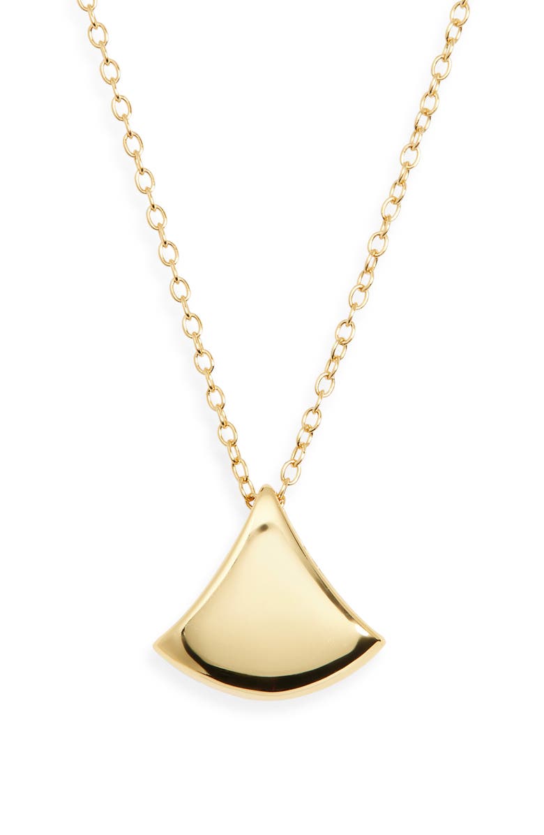 ARGENTO VIVO Fan Pendant Necklace, Main, color, Gold