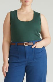 Universal Standard Daisy Ribbed Scoop Neck Tank