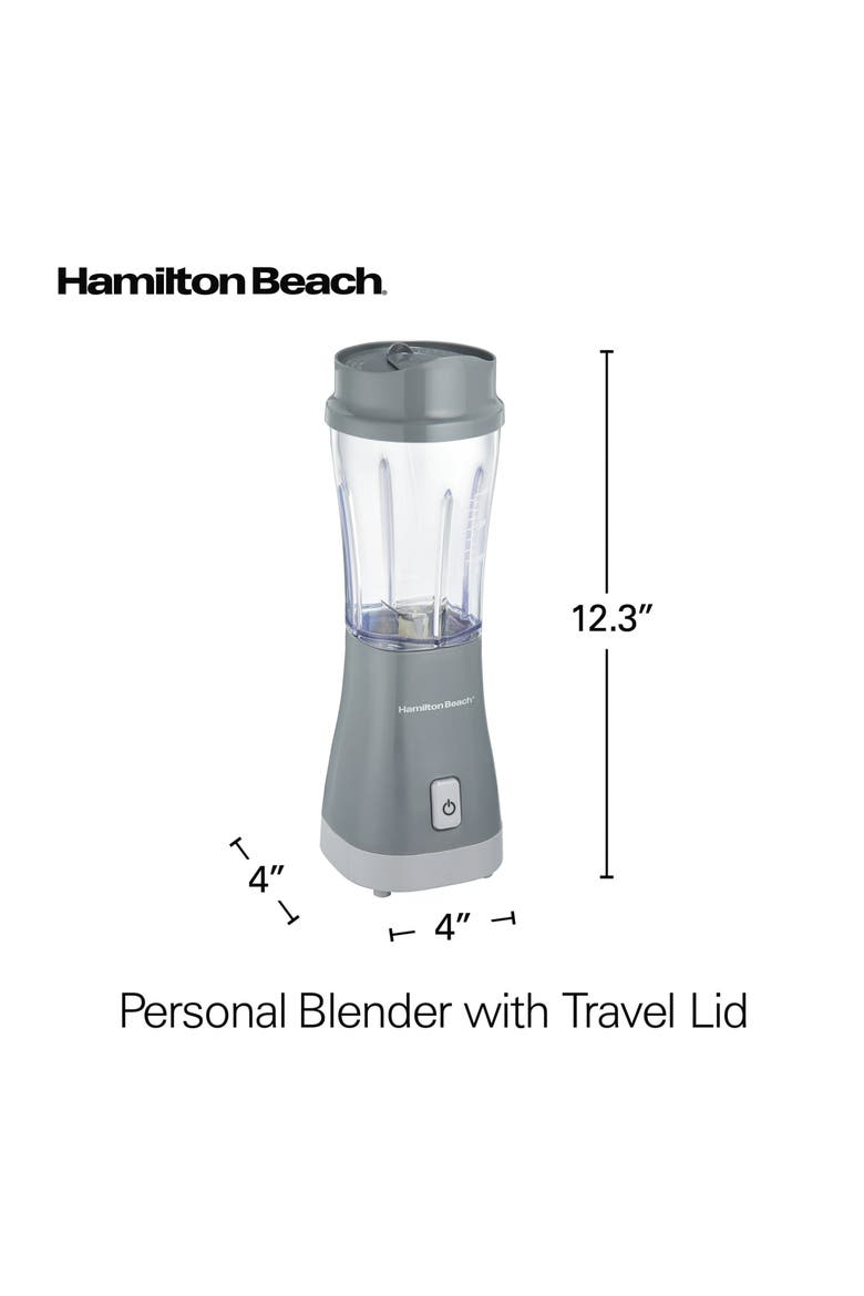 14 Oz One Touch Personal Blender With Travel Lid, Alternate, color, Grey