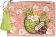 Collection XIIX Beaded Coconut Zip Pouch