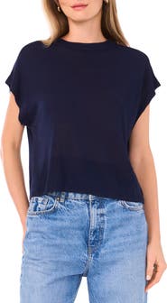 Halogen® Crewneck Rib Sweater Top
