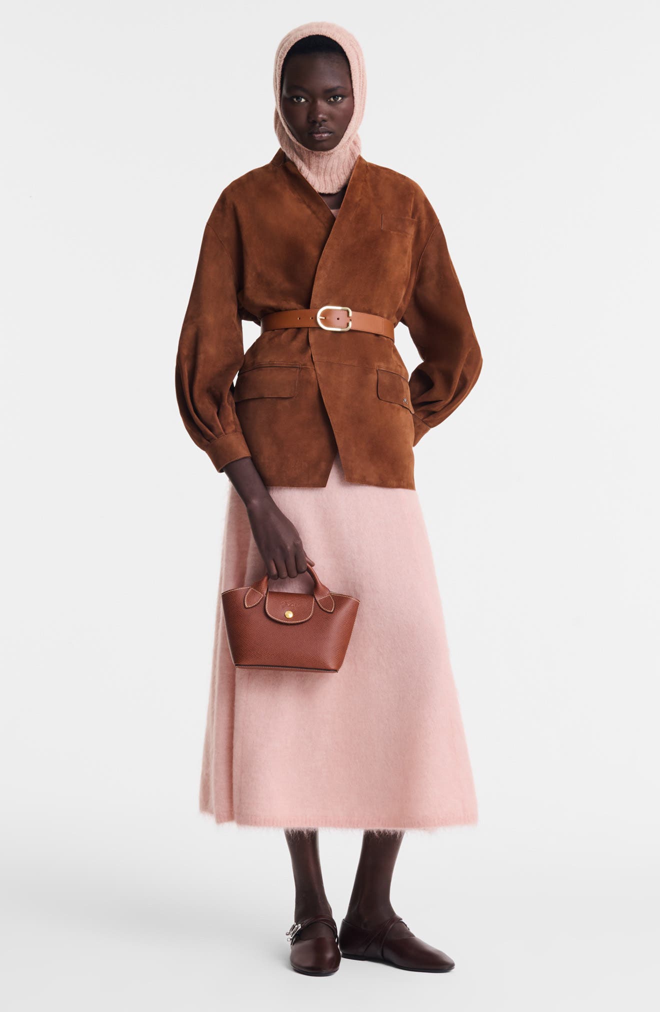 Longchamp Extra Small Épure Tote Bag, Alternate, color, Brown