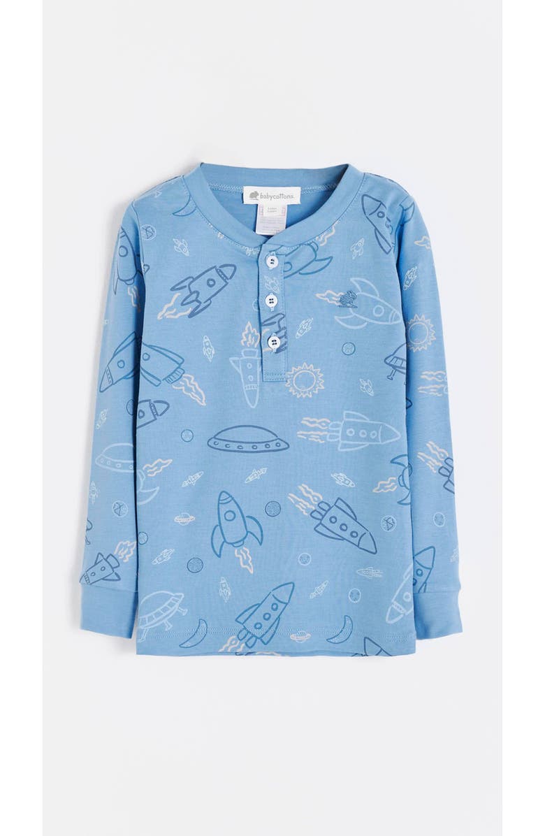 Babycottons Skyward Snug Long Pajamas for Toddler, Alternate, color, Blue