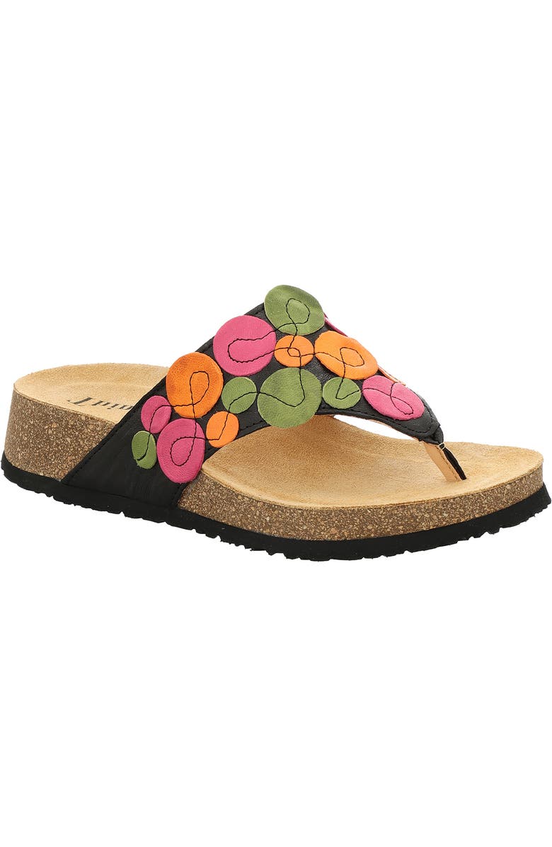 Think! Koak Dot Flip Flop, Main, color, Black/ Kombi