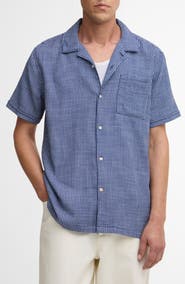 Barbour Rudbek Geo Jacquard Cotton Camp Shirt
